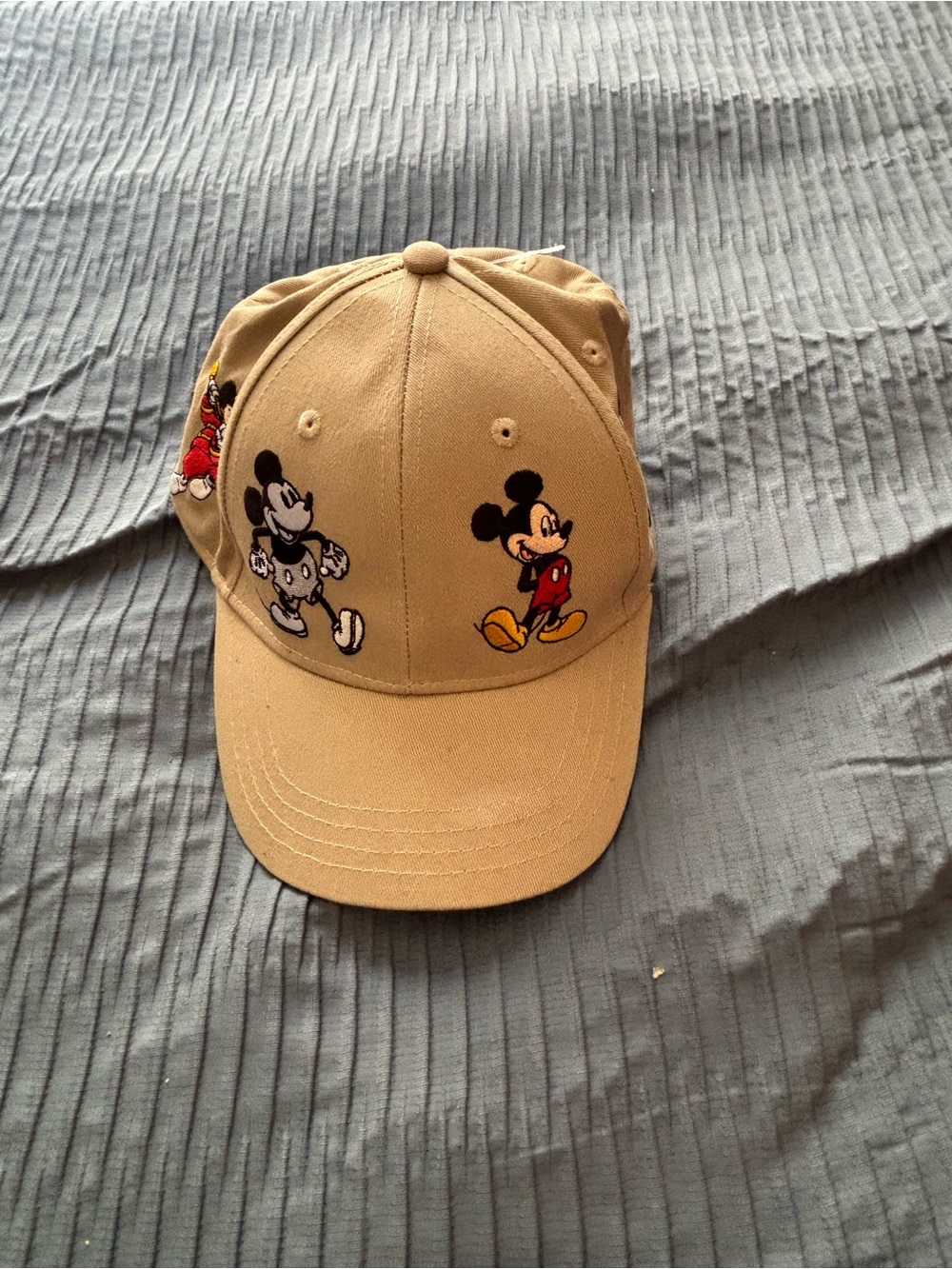 Disney Tan Baseball Cap with Embroidered Mickey Mouse
